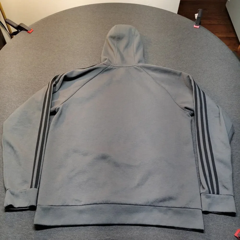 Adidas Men's Essentials 3-Stripes Fleece Pullover-Hoodie Size Large
